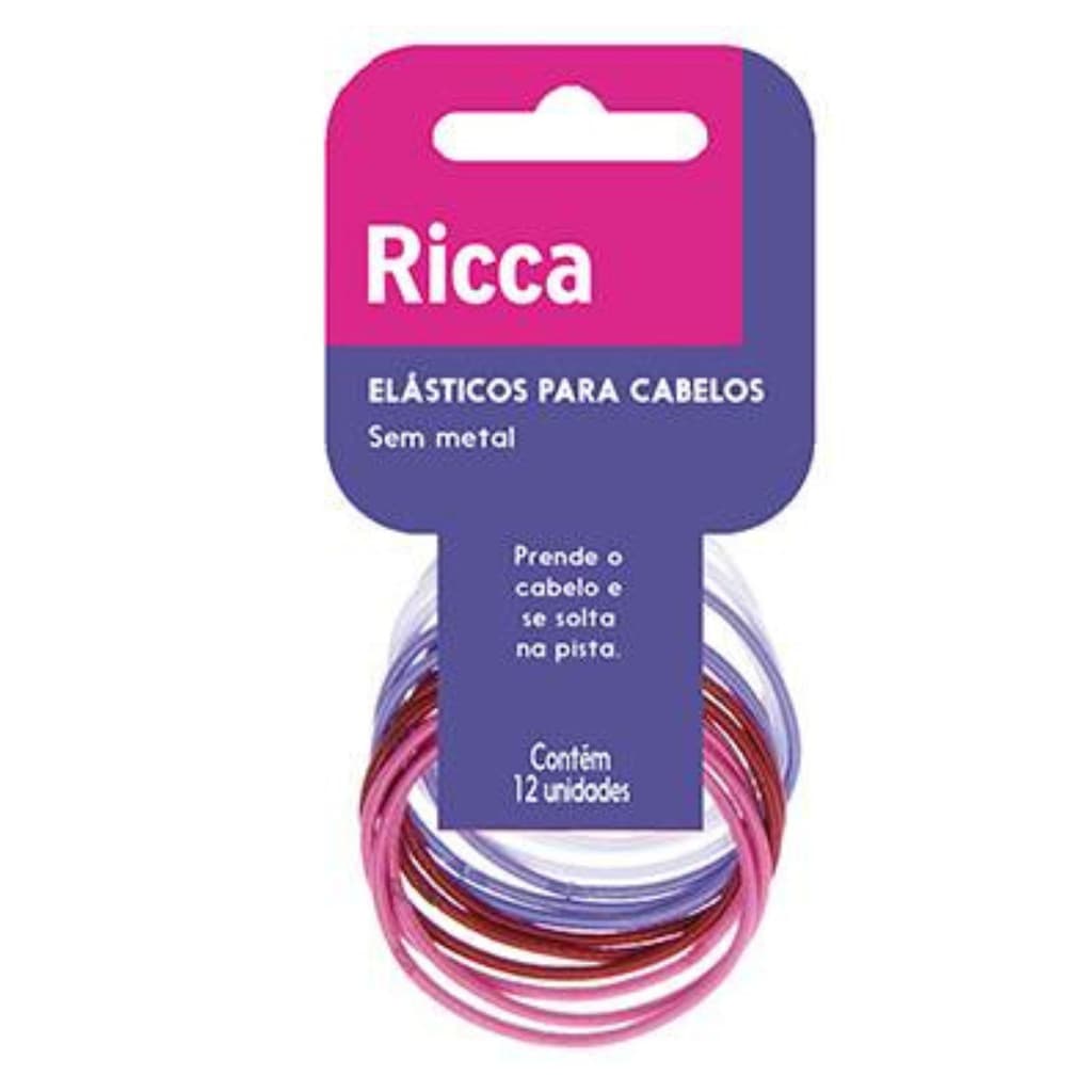 Elástico Ricca 891 2mm com 12 unidades sem metal