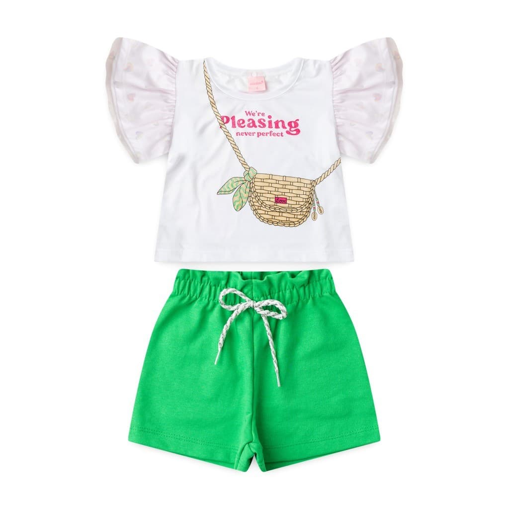 Conjunto Infantil Feminino Bolsinha