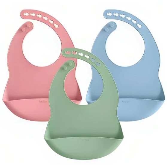 Buba Babador Pega Migalhas Em Silicone Rosa / Azul / Verde