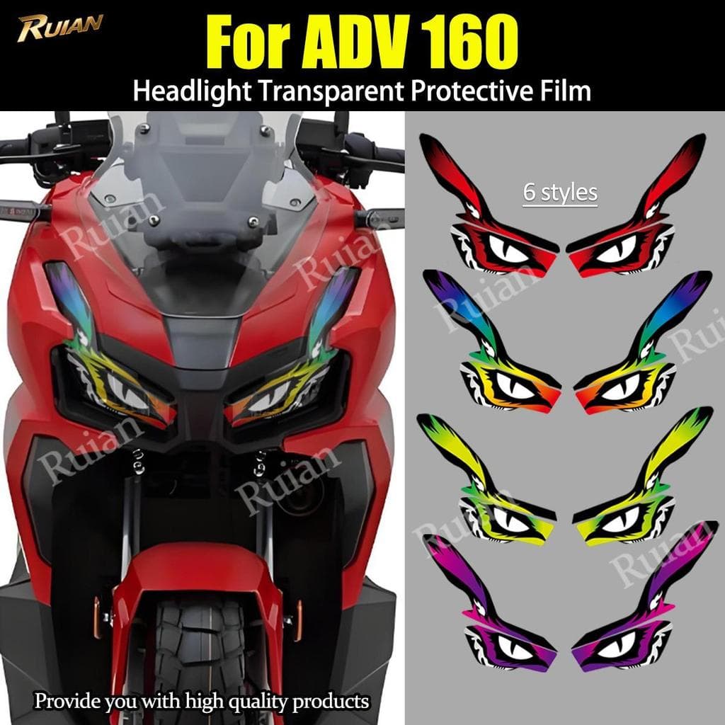 ADV160 Filme Transparente Para Farol , Adesivos Cristalinos E Resistentes A Arranhões Acessórios De Motocicleta