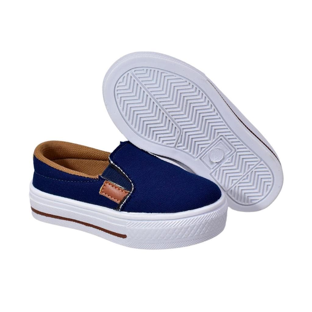 Tênis Slipe Baby  Sapatênis Lona infantil Calce Facil Confortável Leve Menino