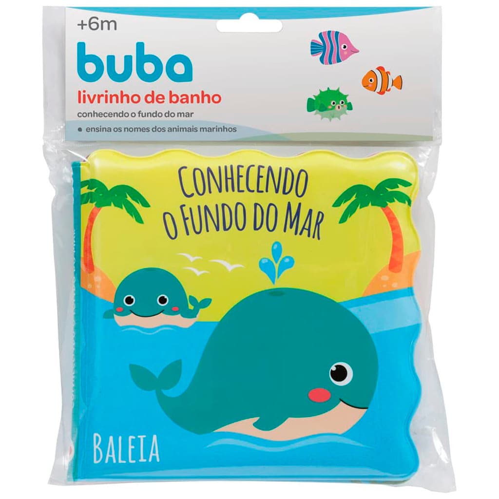 Livrinho De Banho Animais Marinhos Fundo Do Mar - Buba