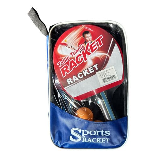 Kit Ping Pong profissional 2 Raquetes E 3 Bolas Tenis De Mesa com bag