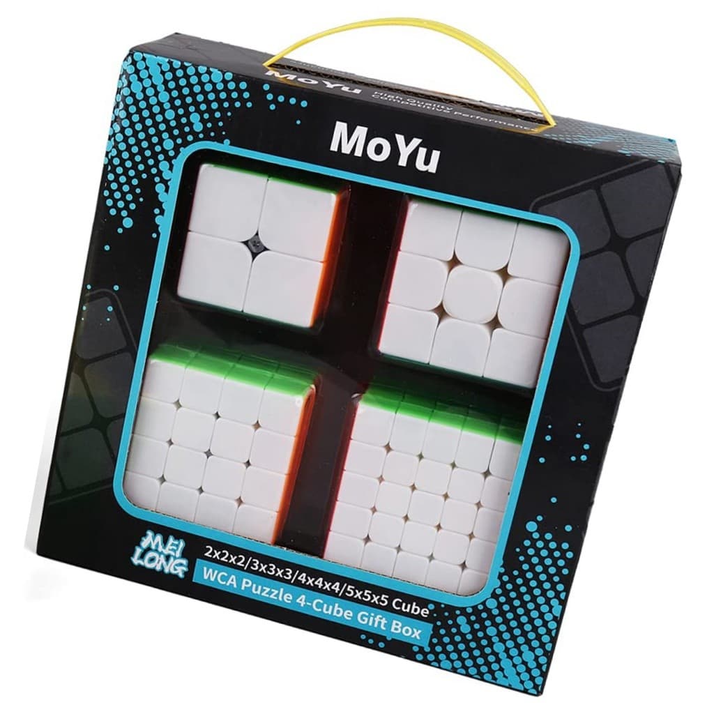 Box Kit Cubo Mágico Quadrado 4 Unidades Profissional MoYu