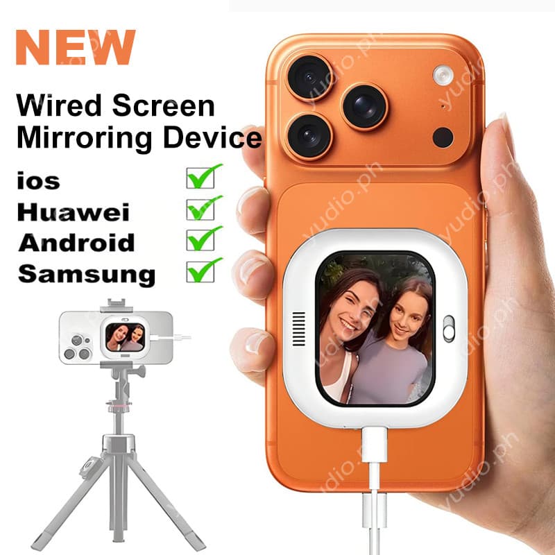 Tela De Monitor De Selfie Vlog Plug-and-Play Para iPhone E Android Câmera Traseira Leve Com Controle Remoto ,