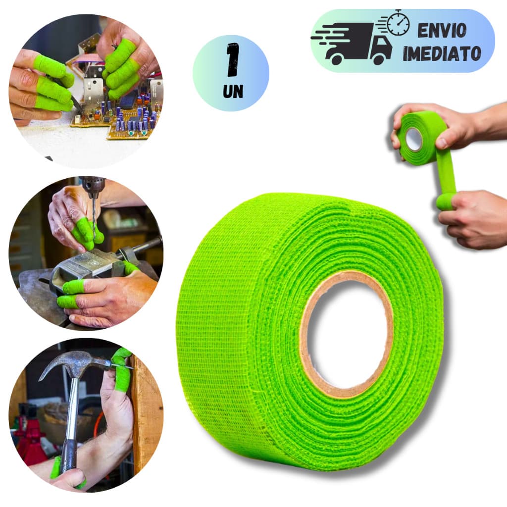 FITA CREMER BANTEX 25mm x 15 METROS VERDE PROTETOR PARA DEDOS E MÃOS  BANDAGEM CORTES E ESPORTES