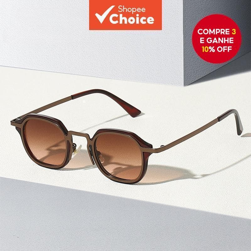 Óculos De Sol Retrô De Armação Pequena Para Homens E Mulheres , Tons Clássicos Da Moda Europeia Americana