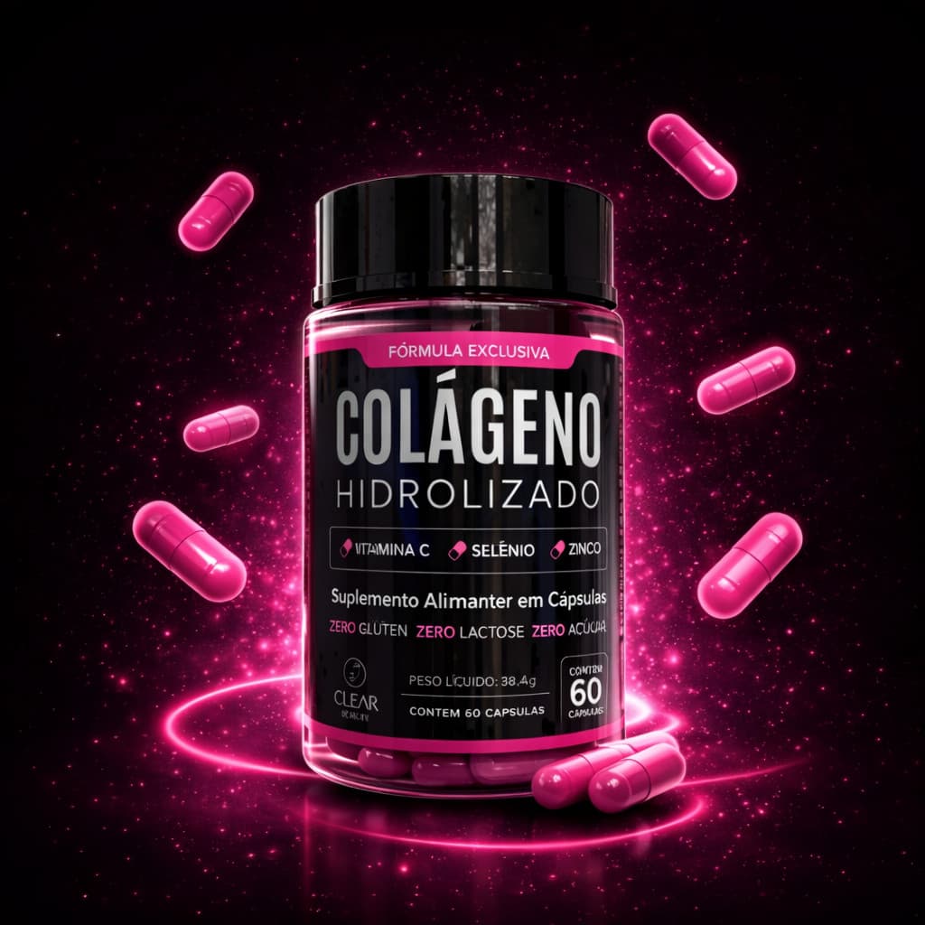 COLÁGENO HIDROLISADO COM SELÊNIO, ZINCO E VITAMINA C | 60 CÁPSULAS | BELEZA E ANTIOXIDANTE 