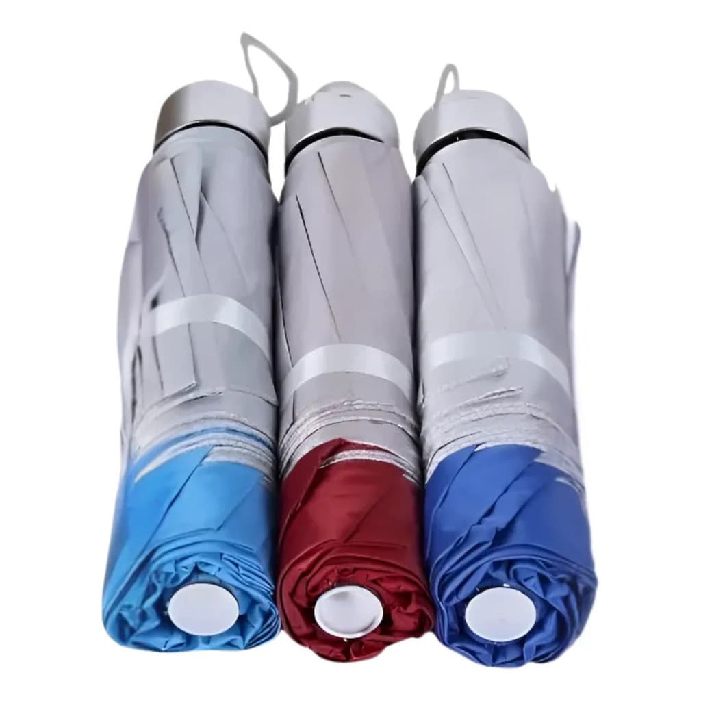 Kit 3 Sombrinhas Guarda Chuva Uv Cabe Na Bolsa