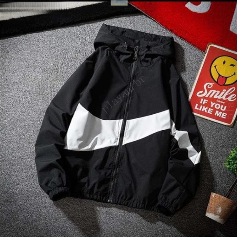 (duyonglin111) Jaquetas Masculinas De Hip Hop , Corta-Vento Quentes Com Zíper , Casaco Grande Capuz , Casual , Harajuku