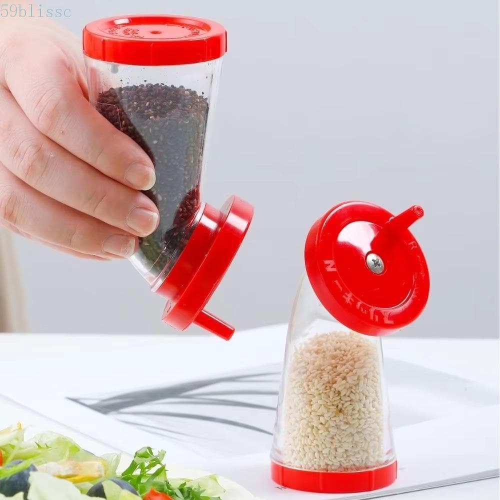 Moedor Manual De Gergelim BLISSC , Com Dispensador De Plástico Tampa À Prova De Umidade , De Especiarias Giratório Mão
