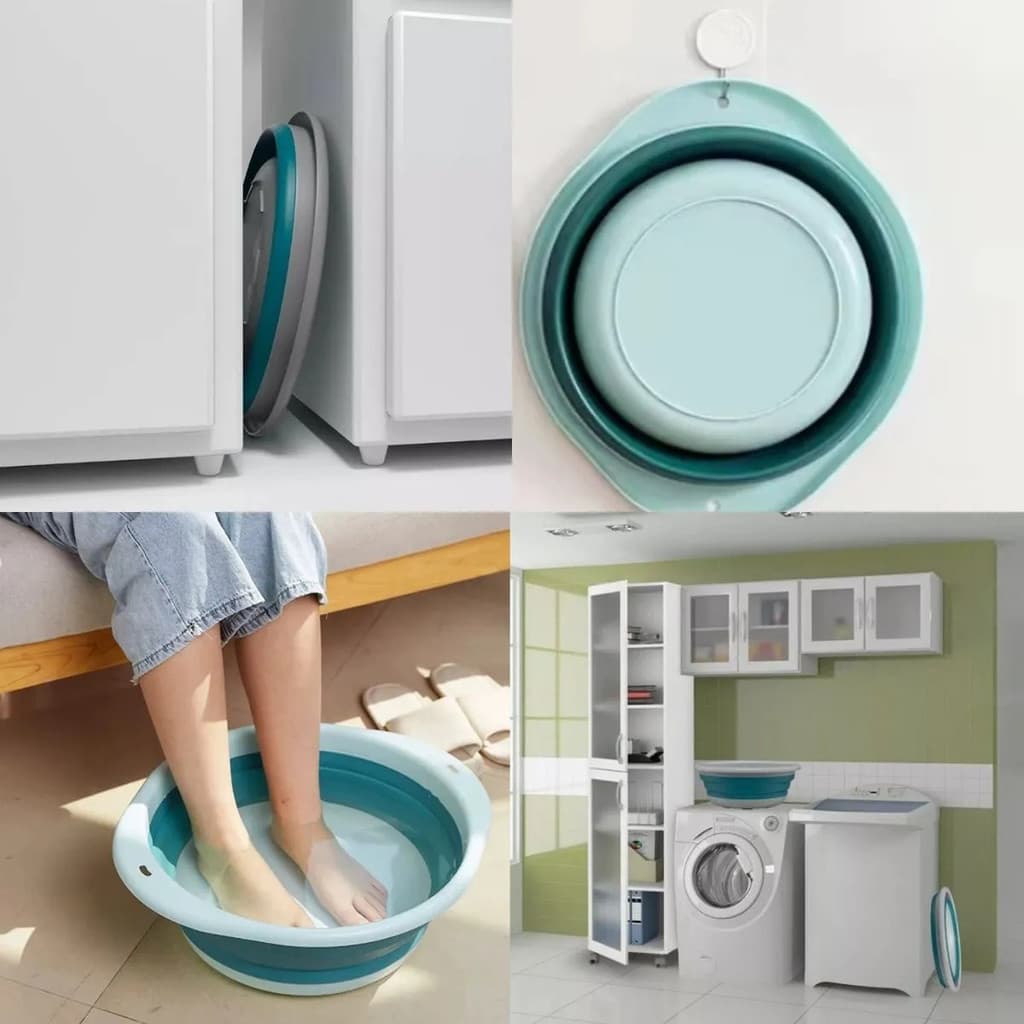 Bacia Multiuso Retrátil Dobrável 9,5 L Reforçado balde limpeza