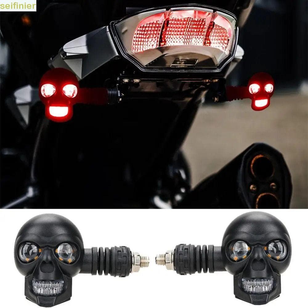 SEIFINIER 2 Unidades De Luzes De Sinalização Para Motocicleta , Segurança Veículos Leves De Duas Cores DC 12V , Formato 