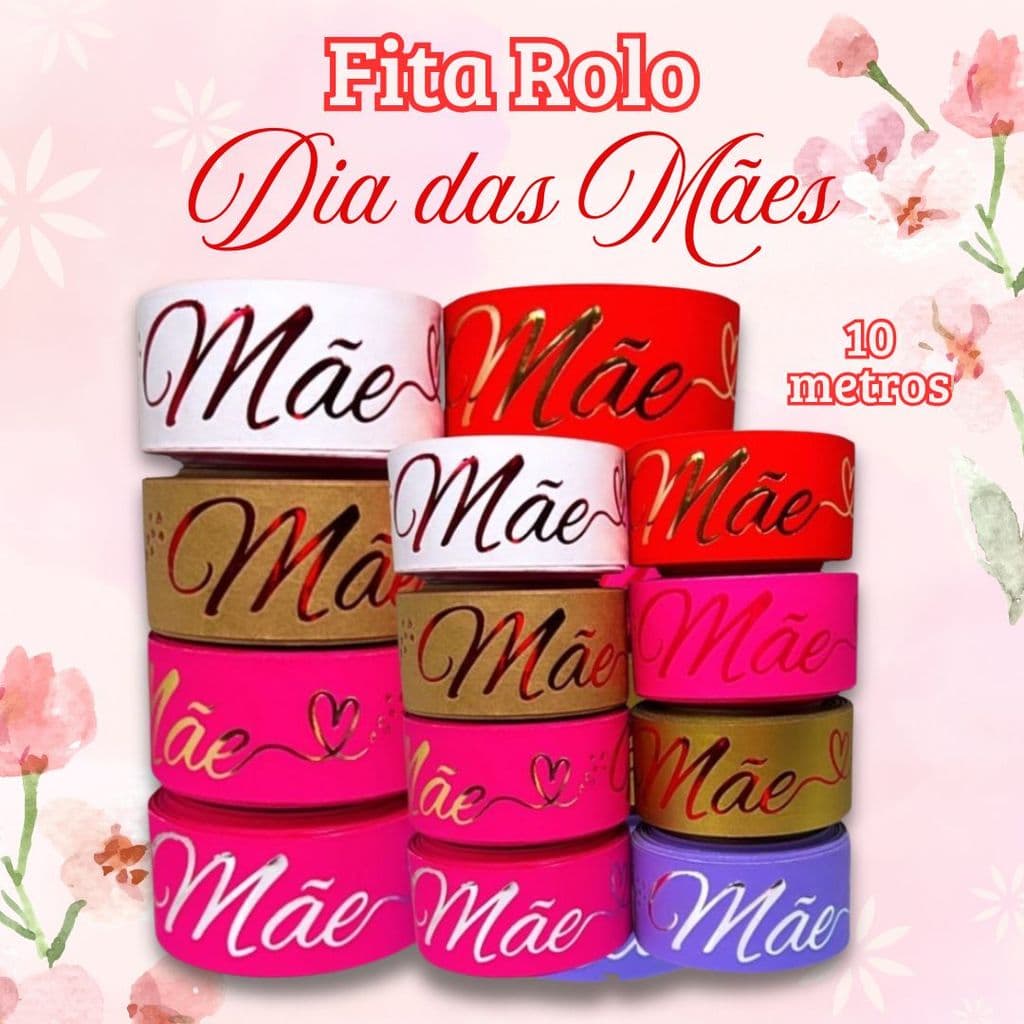 Fita Rolo dia das Mãe Eco (Papel) 10mts