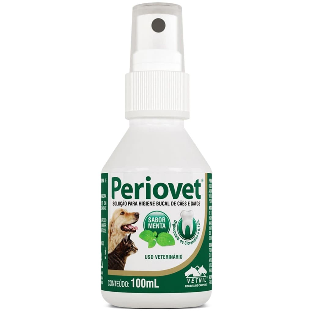 Periovet Spray 100 Ml Tratamento Tartaro Bucal - Vetnil