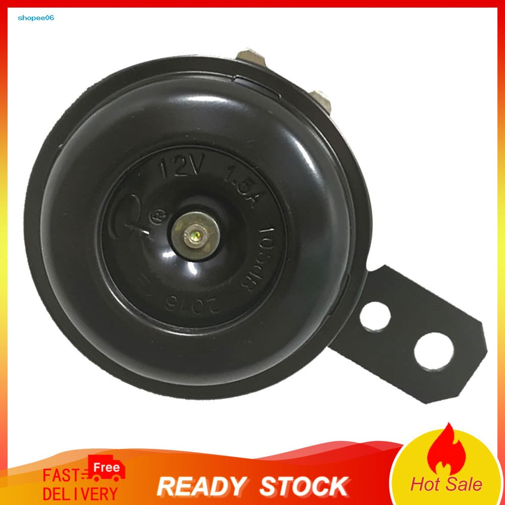 Buzina Elétrica Universal Para Motocicleta ATV 12V 105db Alto-Falante Redondo À Prova D'água