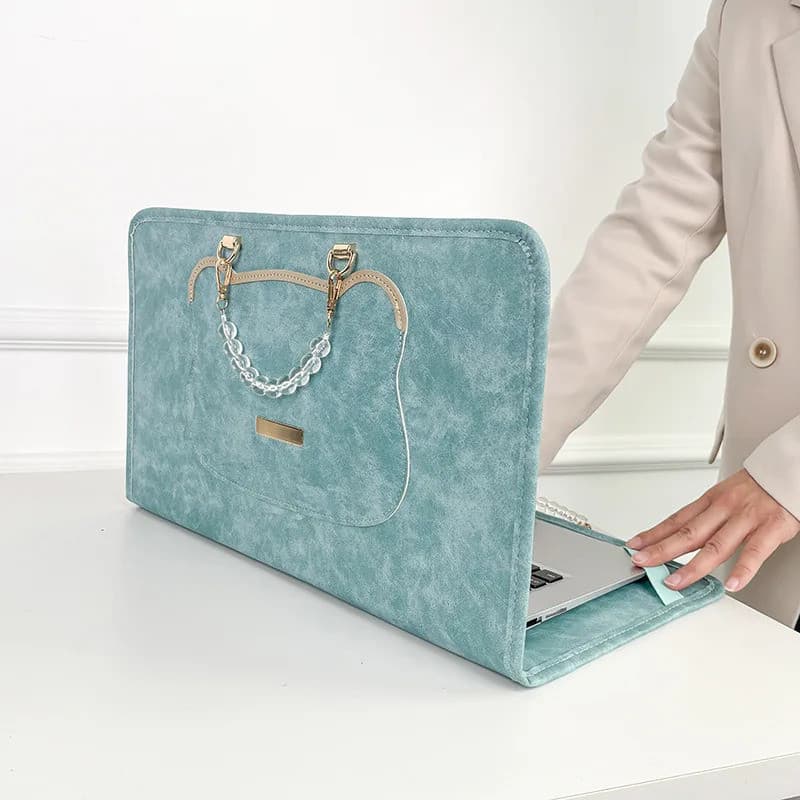 1 Peça Capa Protetora Para Laptop Portátil Elegante Bolsa Com Deslocamento Diário Escritório E Uso 13/14 Polegadas