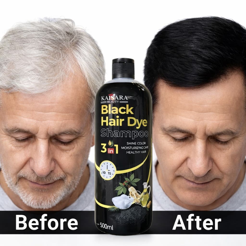 Shampoo Tonalizante Preto Grande 500 Ml Kaissara - Tintura - Preta Para Cabelos