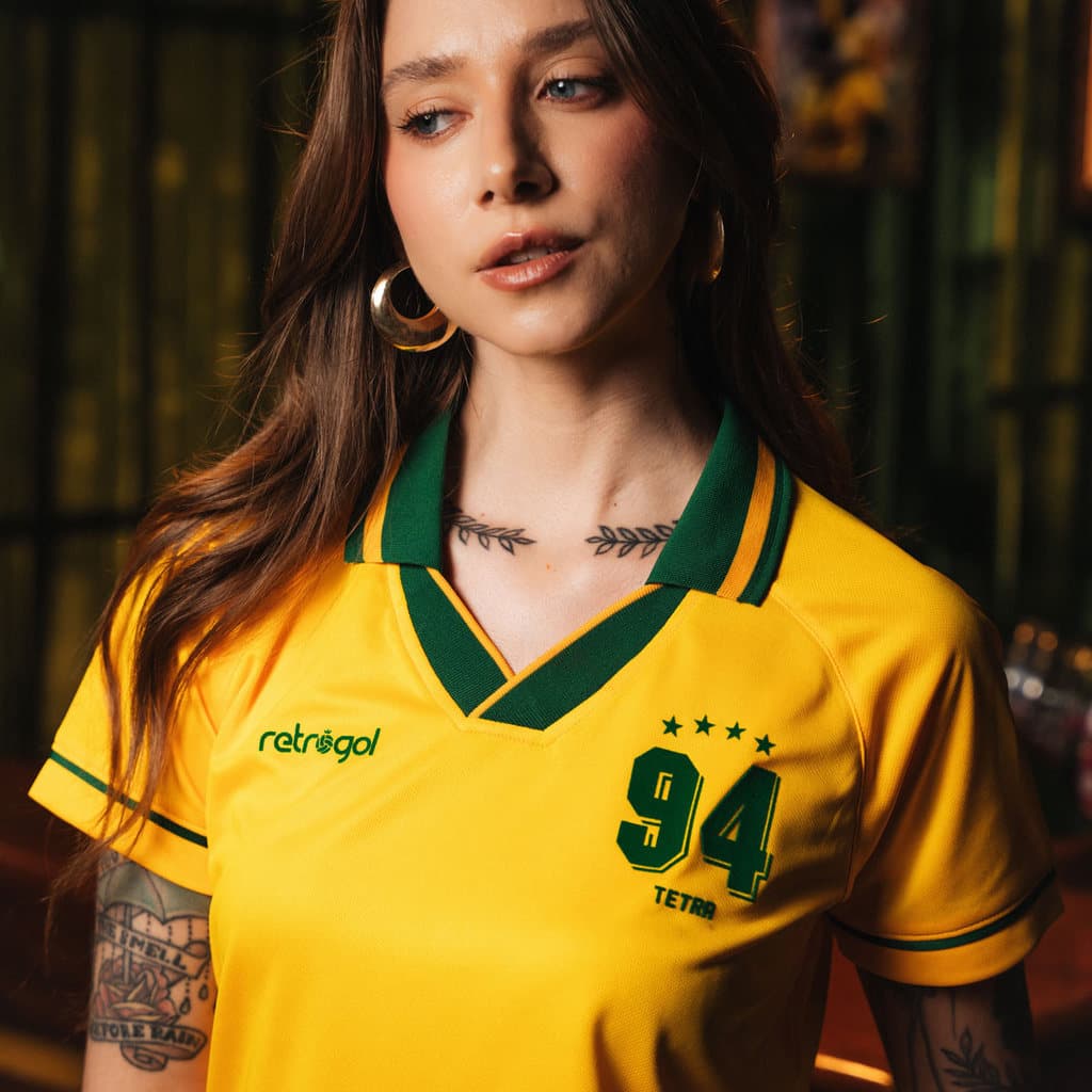 Camisa Brasil 1994 Retrô Feminina