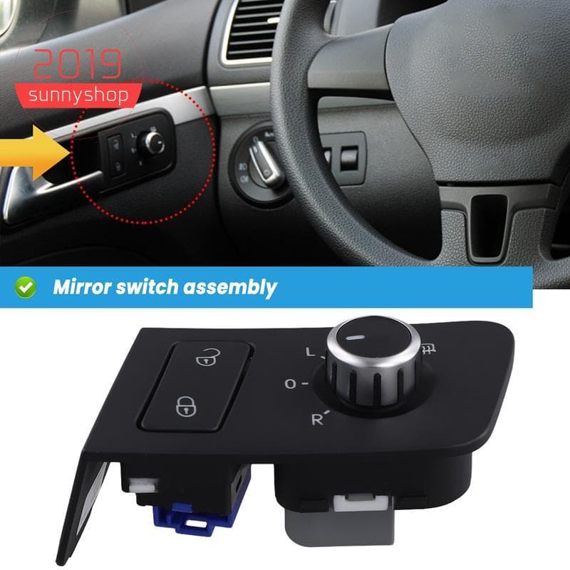1TD 959 565A 2005-13 Interruptor De Bloqueio Central Fechadura Da Porta Segurança Infantil Espelho Reverso
