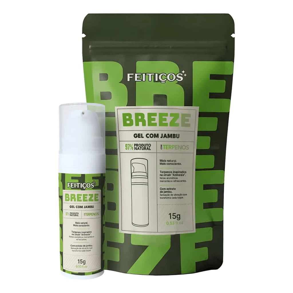 Gel Breeze Feitiços Gel Excitante c/ Terpenos vibração intensa e relaxamento