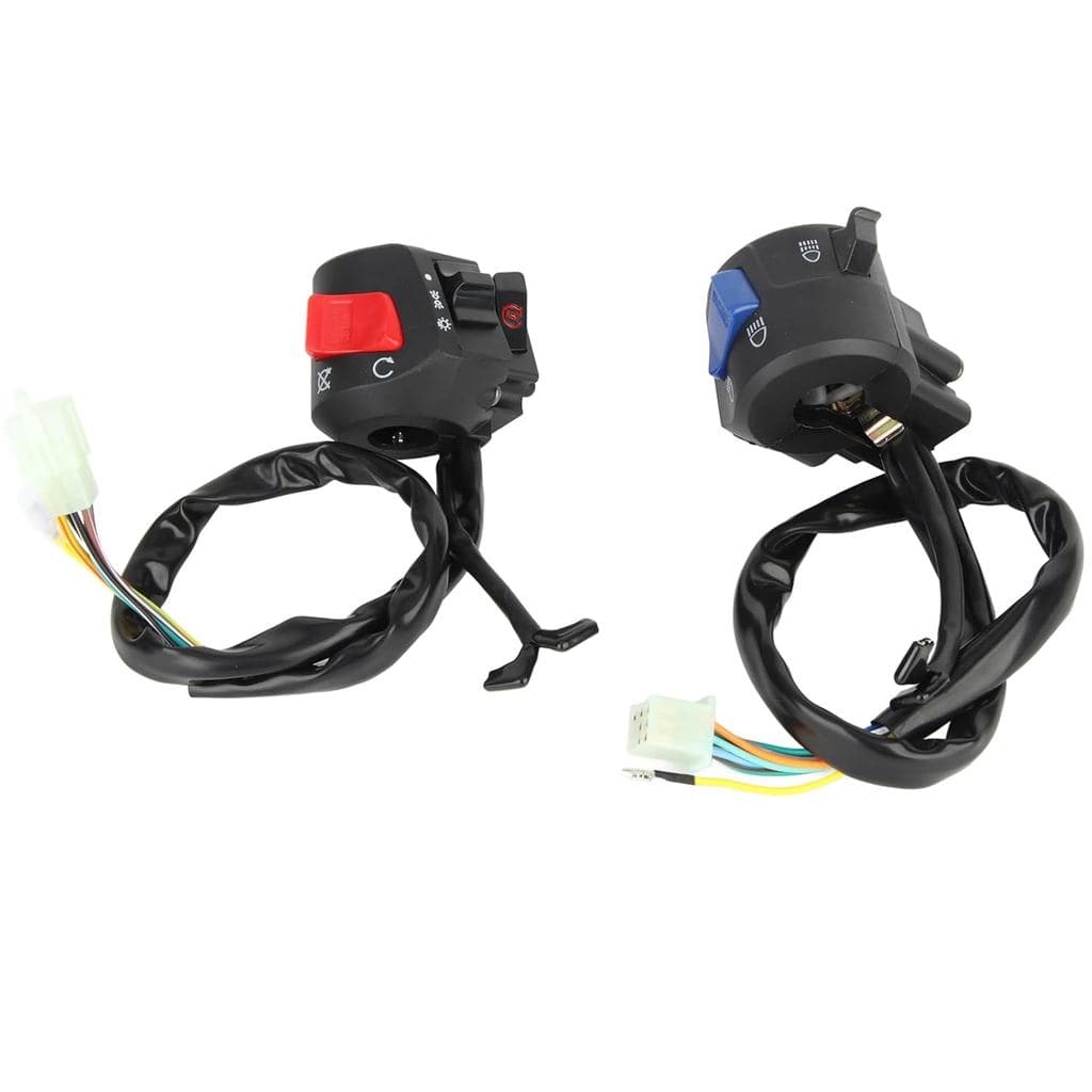 Kit de Controle de Interruptor de Guidão de Motocicleta, Montagem Esquerda e Direita de 7/8 polegadas com Controle de Bu