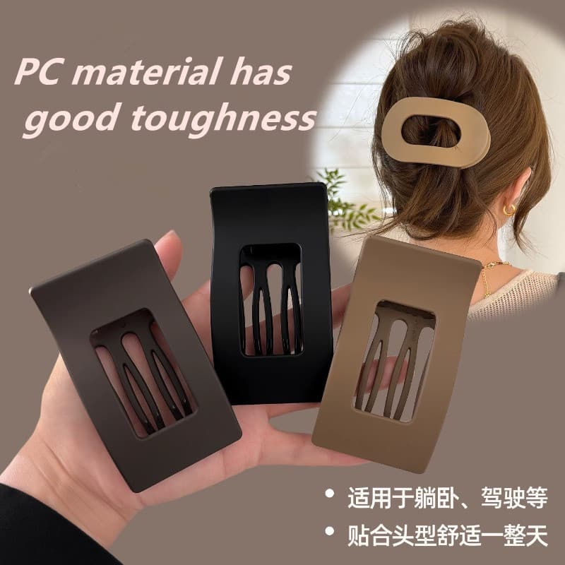 Grampo de cabelo quadrado elegante estilo coreano 2026 novo estilo não cabeça All-Match acessórios de cabelo plano femin