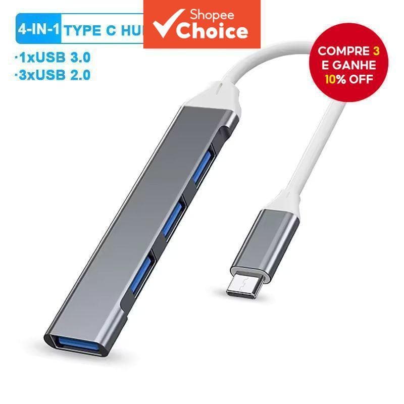 hub De Porta usb De Liga De Alumínio 3.0 vga Para Tipo c Adaptador Divisor De Transmissão De Alta Velocidade Mouse De Ce