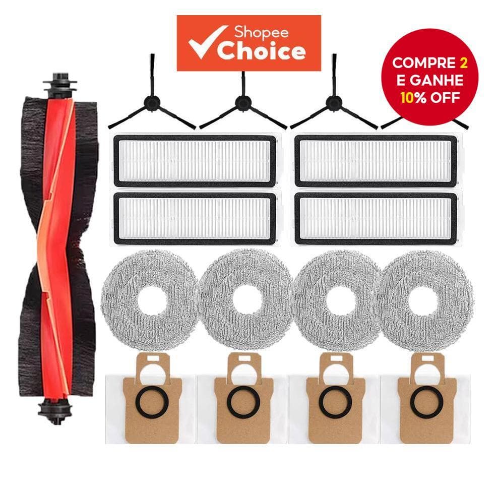  Para acessórios do Xiaomi Robot Vacuum X20 Max / X20 Pro, como escova principal, escovas laterais, filtro, pano de