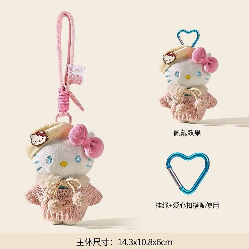 New Cute Plush Doll Winter Kitty Handbag Pendant Gift Doll Hello Kitty PVcT