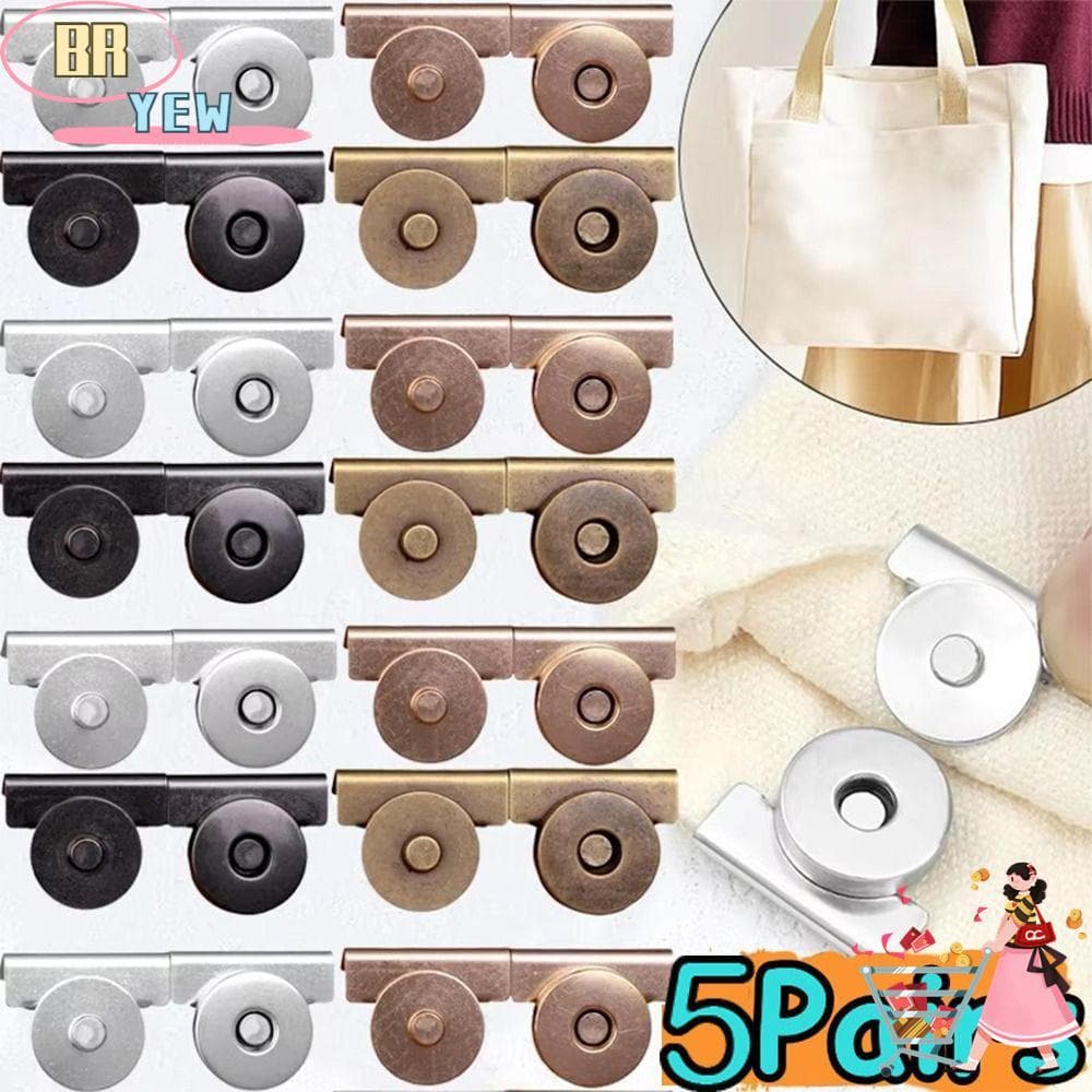 YEE 5 Pares De Botão Sem Costura , Acessórios De Fivela De Bolsa Autocosturada 14/18mm , Botões De Fechos De Fixadores A