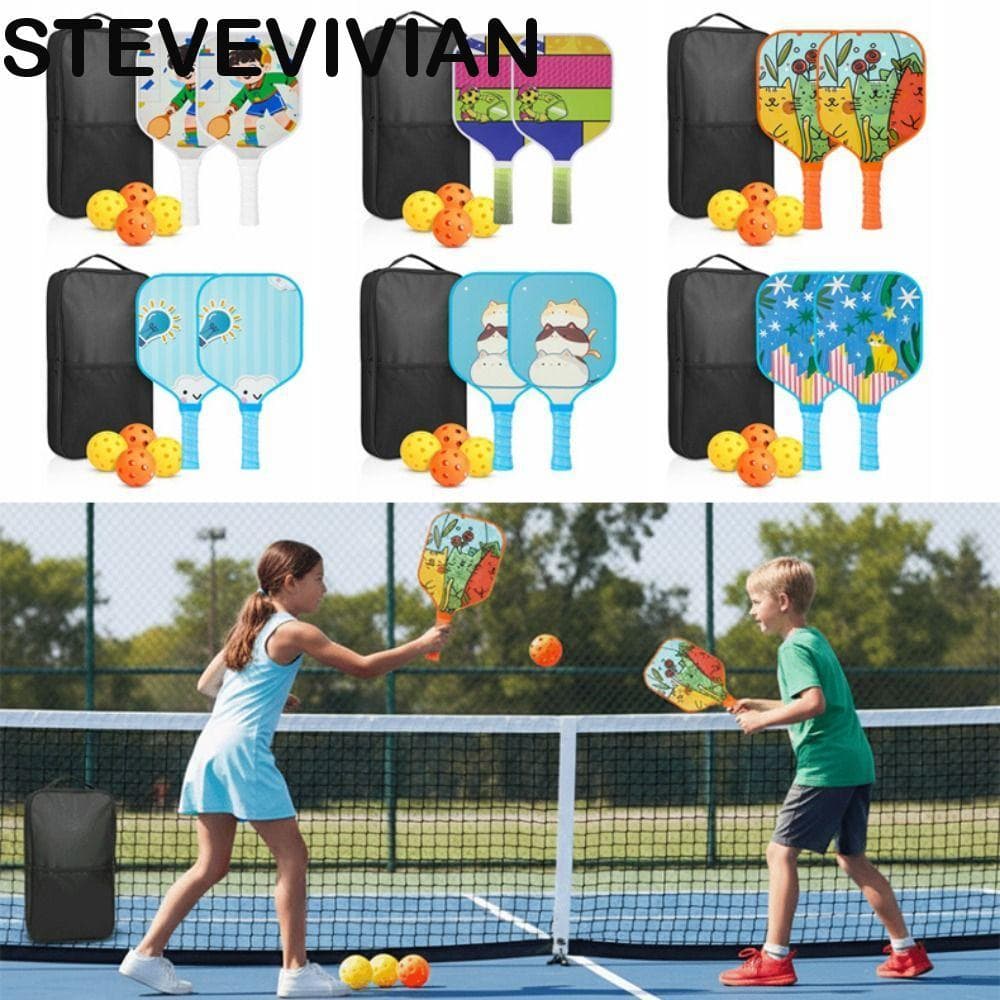 Conjunto De Pickleball Infantil STEVEVIVIAN , Portátil De Desenho Animado , Universal