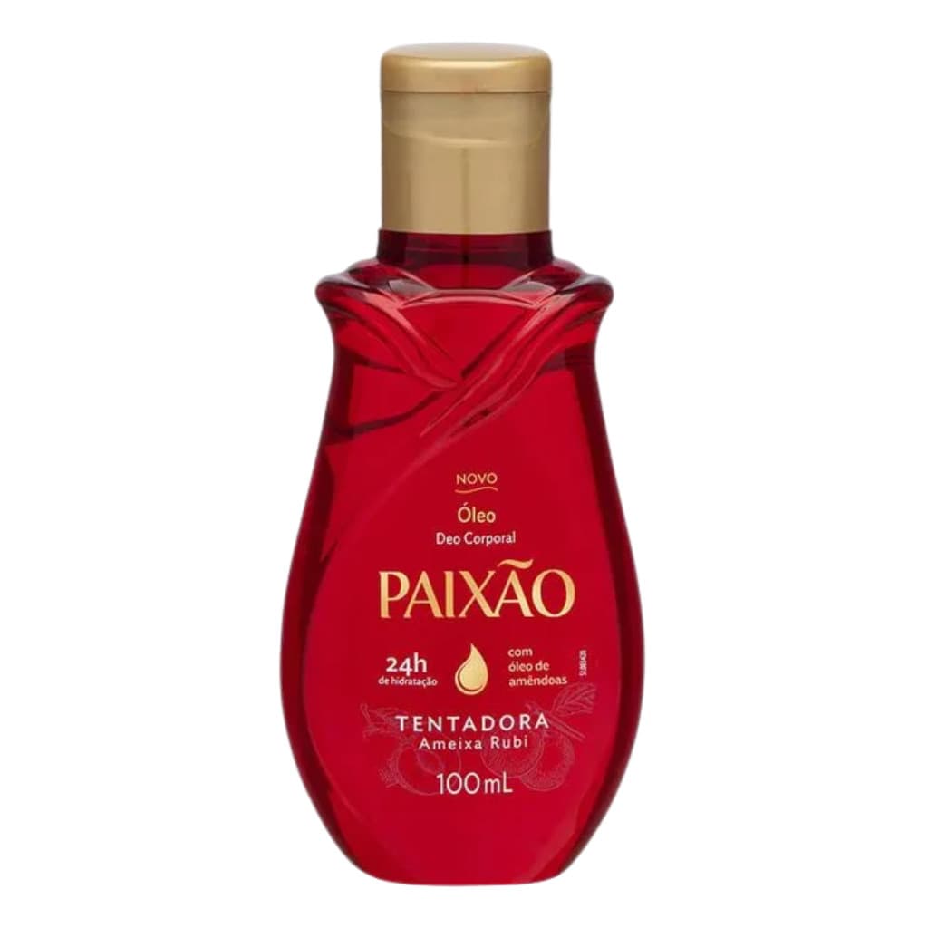 Óleo Paixão Corporal Hidratante Tentadora 100ml Pele Macia Fragrância Marcante Toque Sedoso