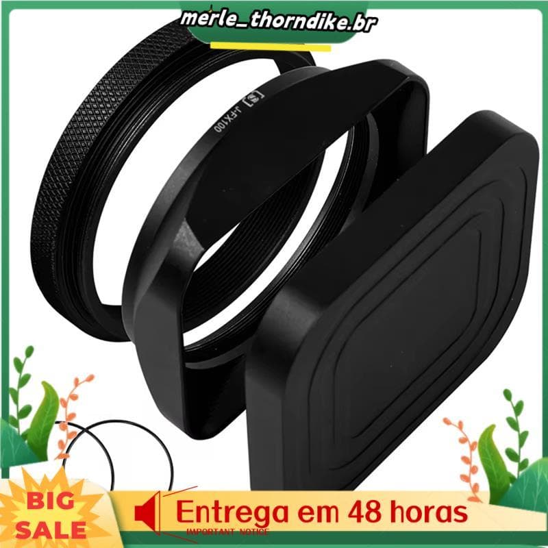 Protetor De Sombra De Lente De Metal Premium Para Filtro UV Série X100 49 Mm