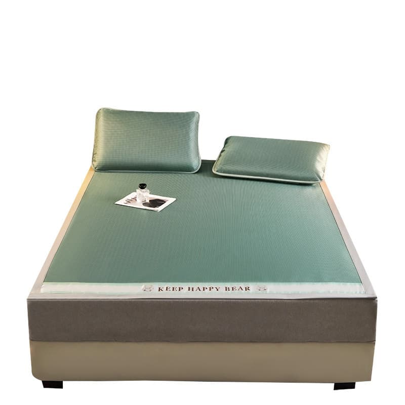 Mãe bebê grau gelo seda legal esteira conjunto de três peças ar condicionado tapete macio dobrável lavável tapete fresco