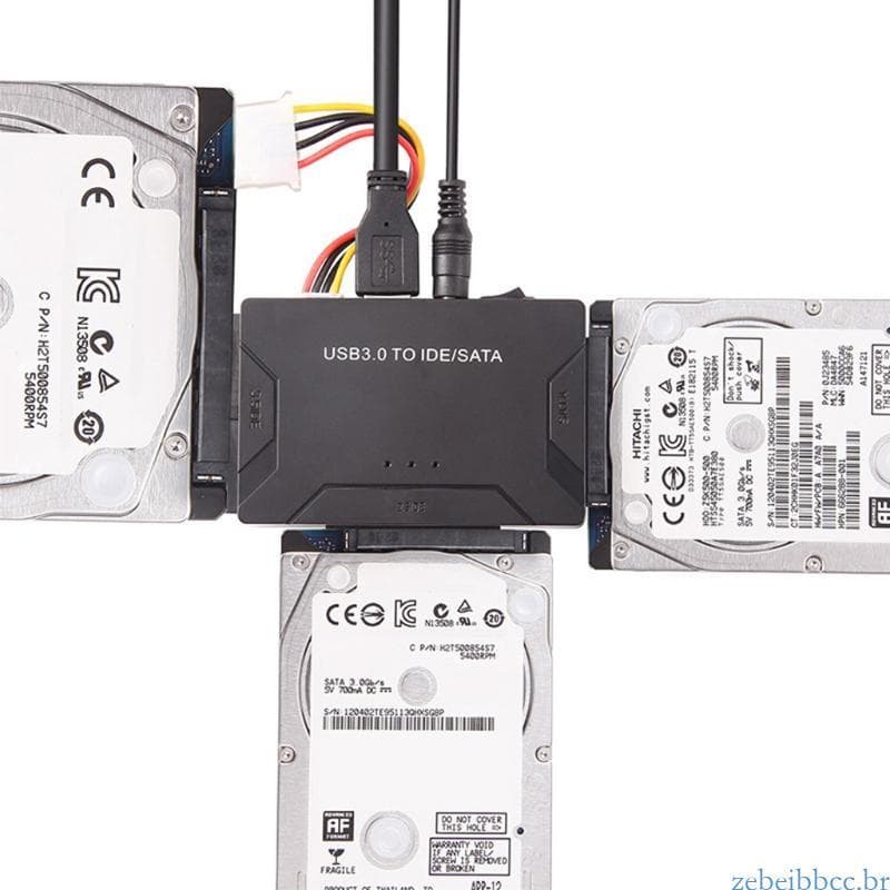 zebeibbcbr IDE Para USB 3.0 Adaptador Disco Rígido Conversor 2 5 3 5 Polegadas E Externo SS