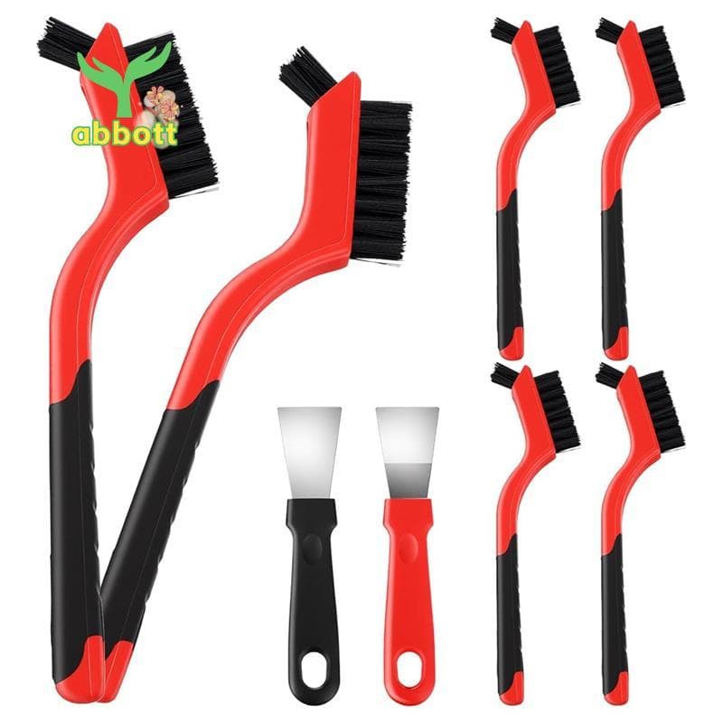 [Quick A] Escovas De Nylon , 6 Peças De Limpeza Sem Arranhões Com Cabeça E Duas Pás Pequenas Conjunto De Escova De Detal
