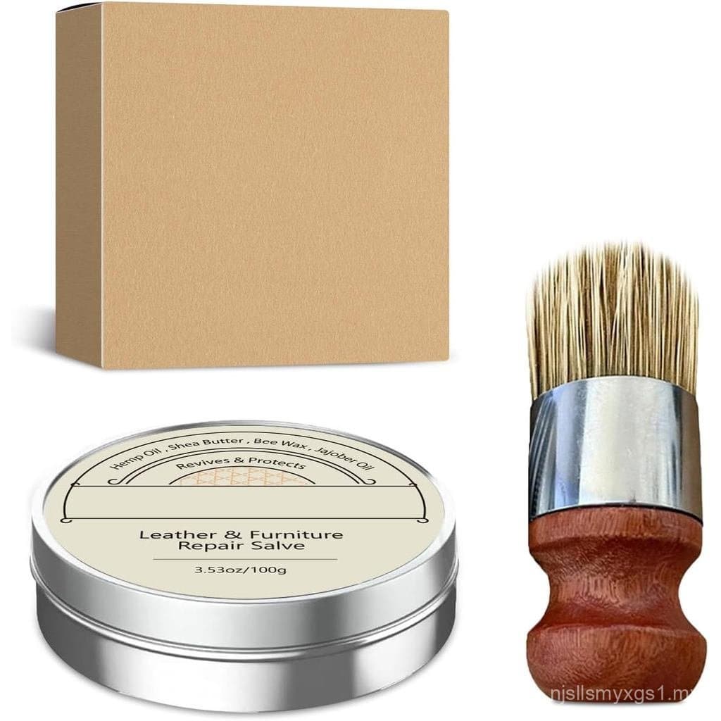 Kit de Cuidados para Couro – Condicionador e Restaurador de Couro com Pincel Aplicador – Fórmula de Cera de Abel