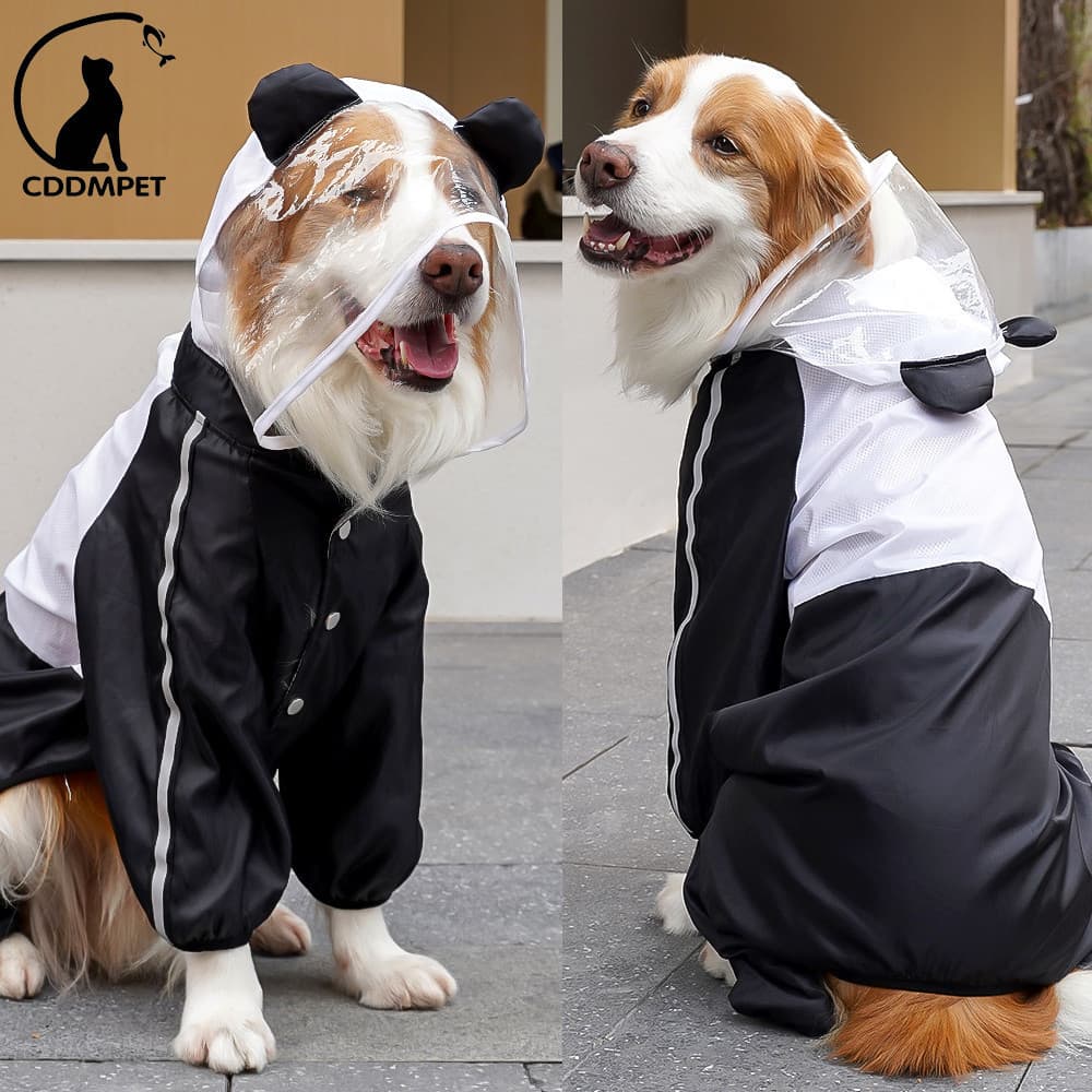 Capa De Chuva Para Cães Roupas Impermeáveis Reflexivas Pequenos E Grandes Golden Retriever Labrador