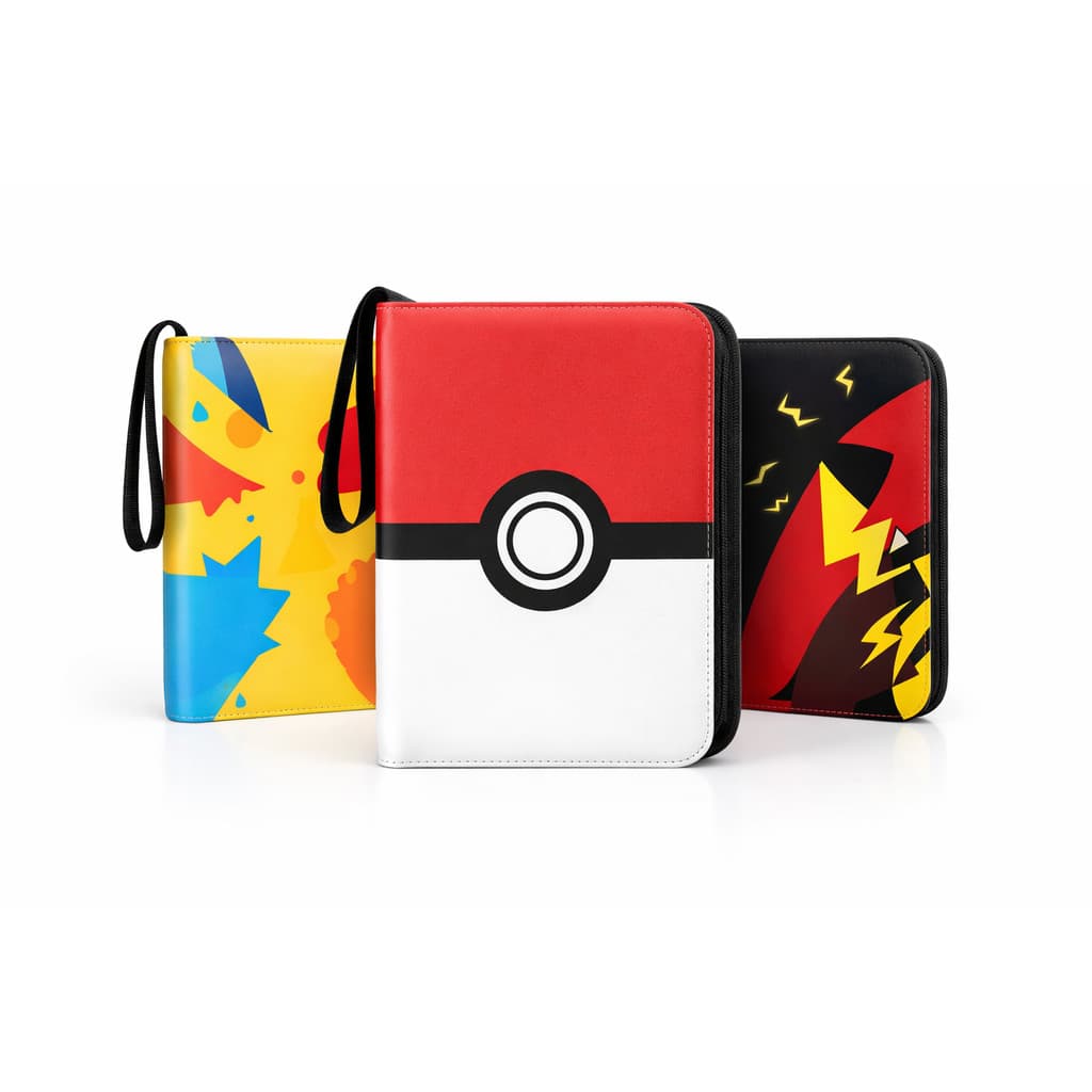 Fichário Cartas Pokémon 400 Cards Com 50 Folhas Premium Album Porta Cartas