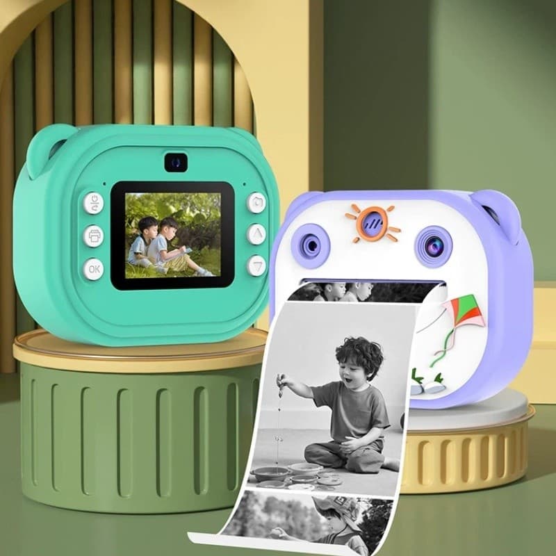 Câmera Digital Para Fotografia Com Impressão Instantânea Com Led