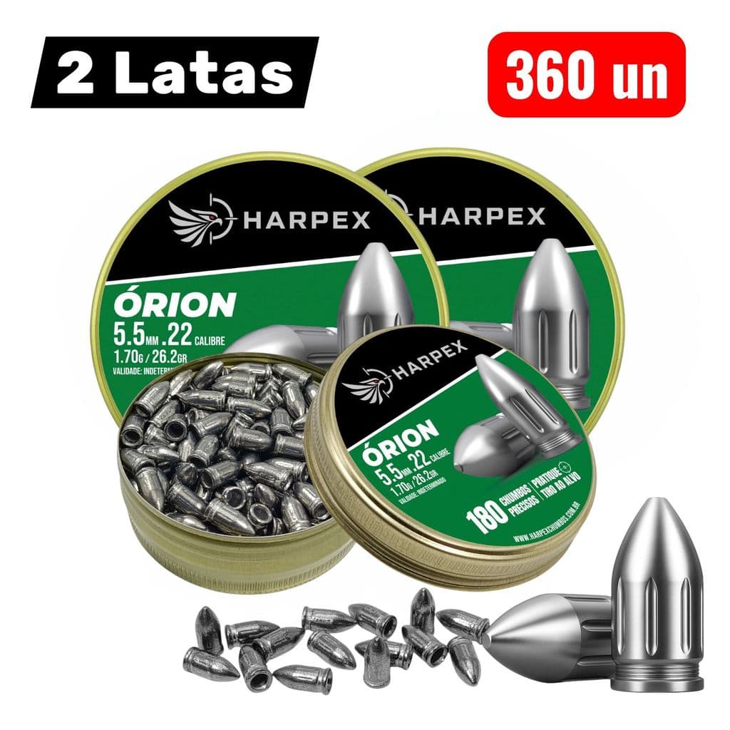 Chumbinho ÓRION 5.5mm Harpex - 360 und LATA / POTÊNCIA E PRECISÃO!