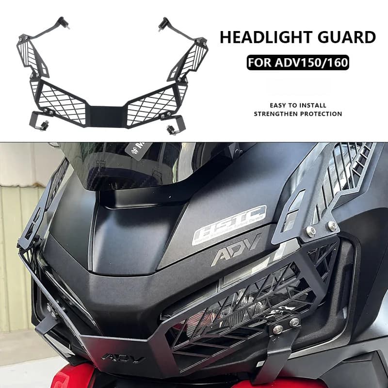 Para HONDA ADV150 2019-2023 ADV160 2022 Motocicleta Frente Farol Grade Guarda Capa Protetor Decorativo