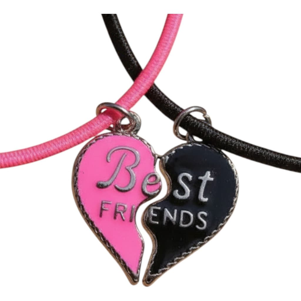 Colar Melhores Amigas Best Friend Amizade Corações Bff Par