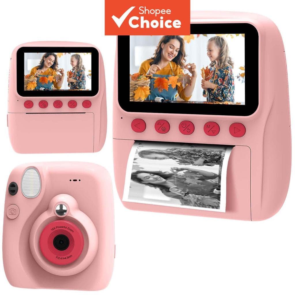  Câmera Digital com 4 Jogos de Quebra-Cabeça e Tocador de Música, Impressão de Foto com Um Clique