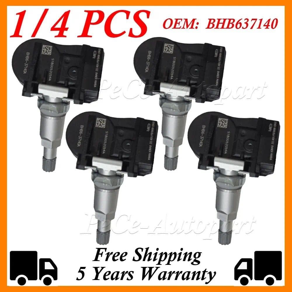 1/4 Pcs SENSOR De Pressão Dos Pneus Para MAZDA 2 3 5 6 CX-3-5-7-9 MX BHB637140 BHB637140A GS1D37140 433MHz