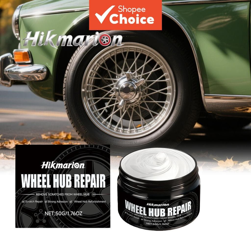  Pasta Corretiva para Rodas de Liga Leve 50 g - Disfarça Arranhões e Restaura o Brilho dos Aros