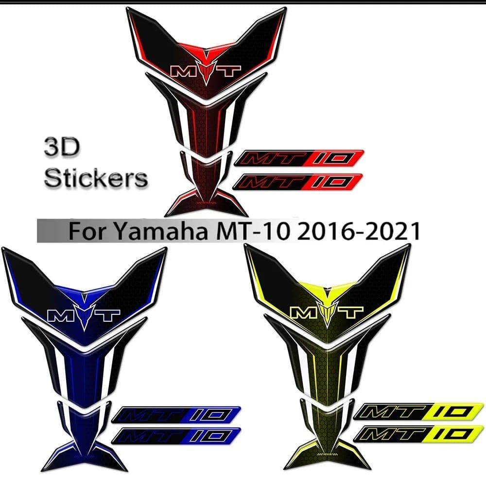 Para Yamaha MT10 FZ MT-10 3D Adesivos Tanque Almofada Protetor Carenagem Fender Pára-Brisa Handguard Decalque 2016 2017 