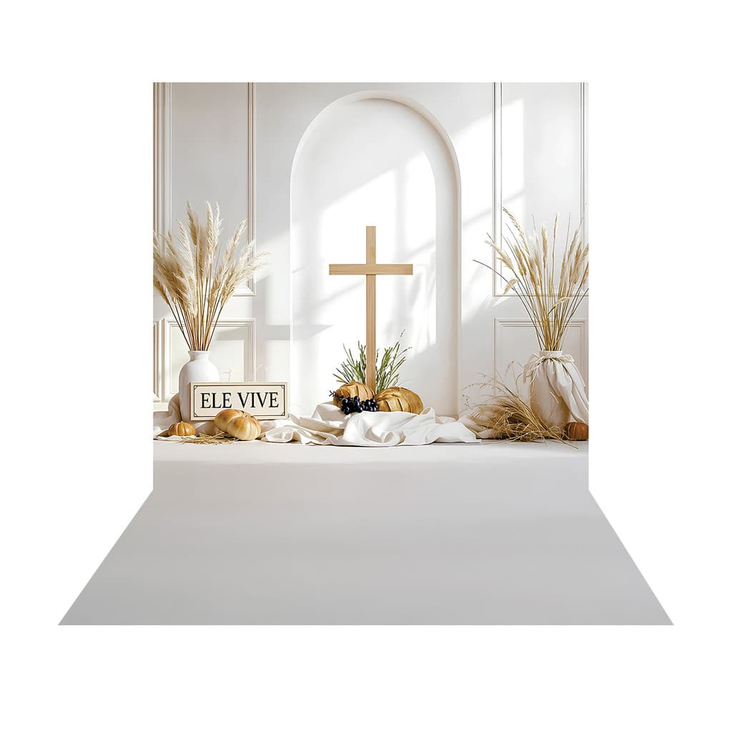 Fundo Fotográfico Páscoa Religiosa Em Tecido 2,20m x 1,50m