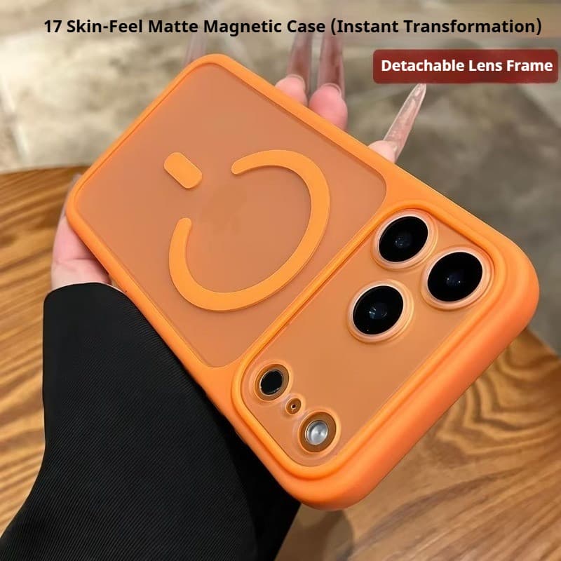 Moldura De Lente Destacável 2 Em 1 Capa De Telefone Magnética Fosca Para iPhone 13 14 15 16 17 Pro Max Anti-Impressão